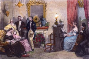 Concerto em família, Cena de In Summer em Paris por Jules Janin, de Eugene Lami de Eugene Louis Lami