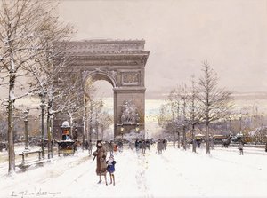 Arco do Triunfo de Eugene Galien-Laloue