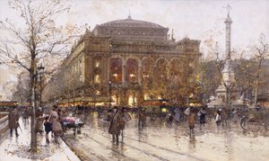 Praça Chatelet de Eugene Galien-Laloue
