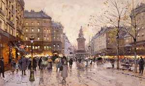 Uma noite de outono em Paris de Eugene Galien-Laloue