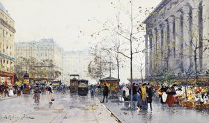 La Madeleine, Paris de Eugene Galien-Laloue