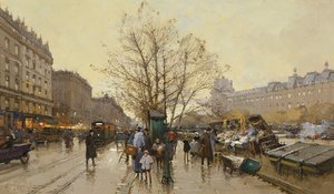As Docas de Paris; Les Quais a Paris de Eugene Galien-Laloue