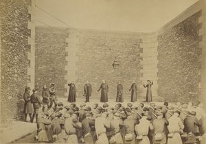 Execução de reféns, prisão de La Roquette, 24 de maio de 1871, 1870-71.