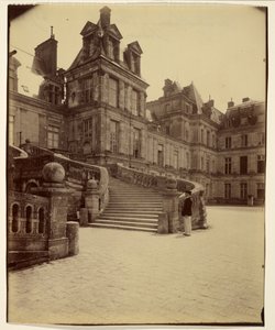 Fontainebleau - Pátio das despedidas de Eugène Atget
