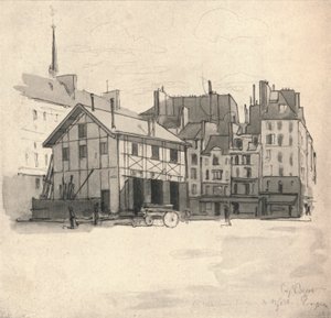 Casas antigas no Quai des Orfeveres, 1915