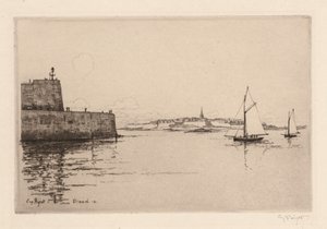 Saint-Malo visto de Dinard (Saint-Malo vu de Dinard) de Eugene Bejot