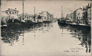 O Canal St Martin, 1915 de Eugene Bejot