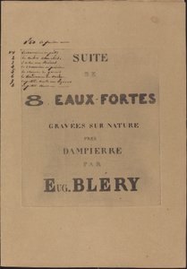 8 gravuras gravadas na natureza de Eugene Bléry