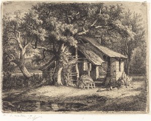 Casa de campo com pereira, publicada em 1849. de Eugene Bléry