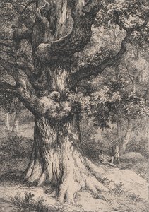 O Carlos Magno, Carvalho com Ninho de Águia, 1845. de Eugene Bléry