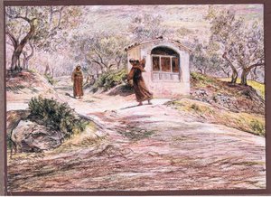 São Francisco faz o frei Masseo virar muitas vezes para encontrar o caminho que deve percorrer, 1919 de Eugene Burnand