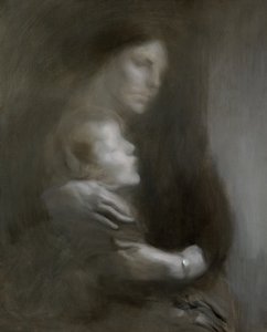 Maternidade (Sofrimento) (óleo sobre tela) de Eugène Carrière