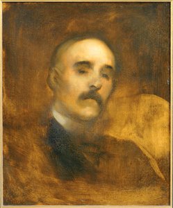 Retrato de Georges Clemenceau ... (pintura sobre tela) de Eugène Carrière