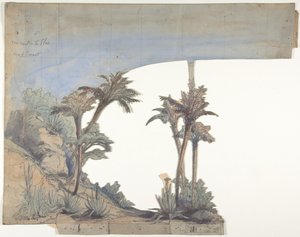 Projeto para um cenário na Ópera, Paris, 1828-90. de Eugene Ciceri