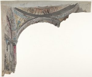 Projeto para um cenário na Ópera, Paris, 1830-90. de Eugene Ciceri