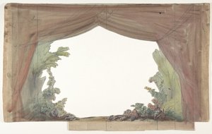 Projeto para um cenário na Ópera, Paris, 1830-90. de Eugene Ciceri