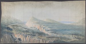 Projeto para um cenário na Ópera, Paris, 1830-90. de Eugene Ciceri