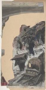 Projeto para um cenário na Ópera, Paris, 1830-90. de Eugene Ciceri