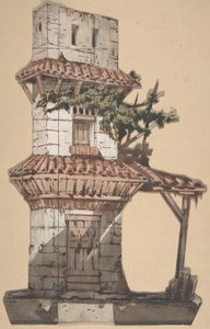 Projeto para um cenário na Ópera, Paris, 1830-90. de Eugene Ciceri