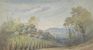 Projeto para um cenário na Ópera, Paris, 1830-90. de Eugene Ciceri