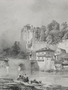 Viagens pitorescas e românticas na França antiga. Bretanha: Chateau de Clisson de Eugene Ciceri
