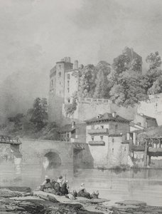 Viagens pitorescas e românticas na velha França. Bretanha: Castelo de Clisson. de Eugene Ciceri