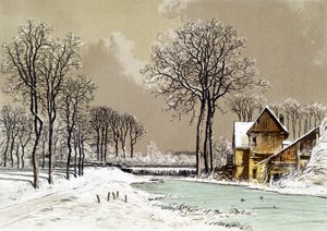 Winter Landscape - Cromolitografia de Ciceri, n.d. de Eugene Ciceri