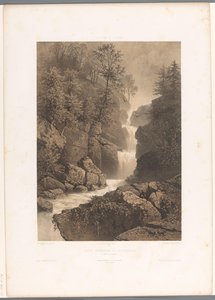 Vista da cascata de Reichenbach
Chûte, inférieure du Reichenbach (título sobre o objecto)
Vistas da Suíça e da Sabóia (título da série)
La Suisse et la Savoie (título da série sobre o objecto) de Eugene Ciceri