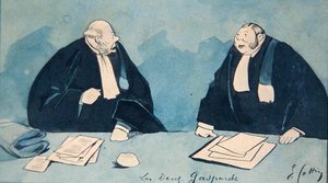 Dois Advogados, c.1900 (cor litho) de Eugene Cottin