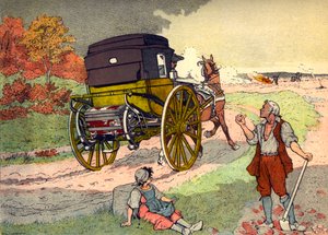 Cariole de viagem no período de Luís XV