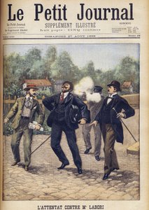 Tentativa de assassinato de Fernand Labori, um dos advogados que defendeu Alfred Dreyfus em sua segunda corte marcial em Rennes "Le Petit Journal", em agosto de 1899.