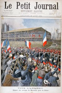 Tropas francesas que embarcam para a China, 1900 de Eugene Damblans