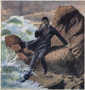 Ilustração do romance "A Máscara do Amor" de Daniel Lesueur