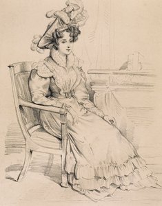Retrato de Harriet Smithson, atriz irlandesa e primeira esposa do compositor francês Hector Berlioz