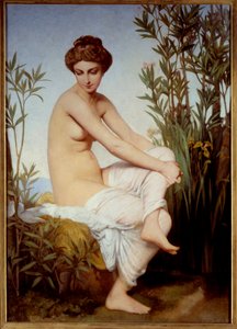 Antique Bather Painting by Eugene Amaury Duval (1808-1885) Museu de Belas Artes de Rouen do século XIX