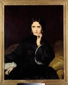 Retrato de Madame de Loynes (1837-1908) Ela realizou um importante salão literário e político. Pintura de Eugene Amaury-Duval (1808-1885) 1862 Sol. 0,82x1m. Paris, Musee d