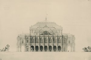 França, Paris, Projetos apresentados por Viollet le Duc em concurso para a construção da nova casa de ópera de Paris