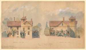Projeto arquitetônico para a casa de P.J. Hetzel de Eugene Emmanuel Viollet-le-Duc