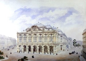 Ópera Garnier em Paris em 1850 por Eugene Viollet-le-Duc (Viollet le Duc) (1814-1879)