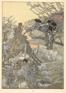 Uma cena de batalha. de Eugene Grasset