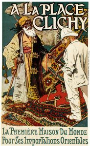 A la Place Clichy, c.1891 (litografia a cores sobre papel) de Eugene Grasset