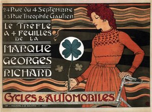 Ciclos e carros Georges Richard, 1899 de Eugene Grasset