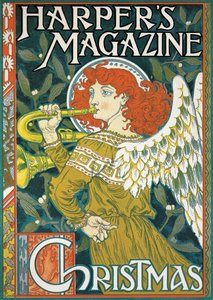 Cartaz publicitário de uma edição de Natal da &39;Harper&39;s Magazine&39;
