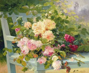 Rosas no banco