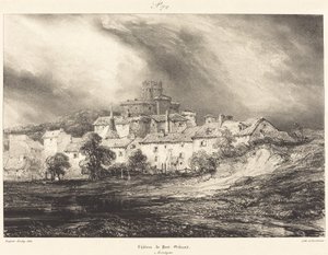 Castelo de Pont-Gibaud de Eugene Isabey