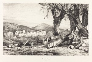 Desfiladeiro de Royat, Auvergne de Eugene Isabey