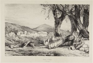Desfiladeiro de Royat, Auvérnia de Eugene Isabey