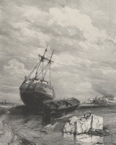 Maré baixa, 1833. de Eugene Isabey