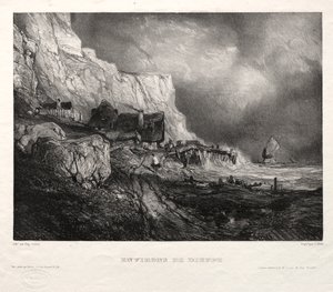 Seis fuzileiros navais: arredores de Dieppe de Eugene Isabey
