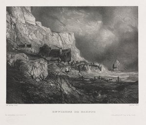 Seis fuzileiros navais: arredores de Dieppe de Eugene Isabey